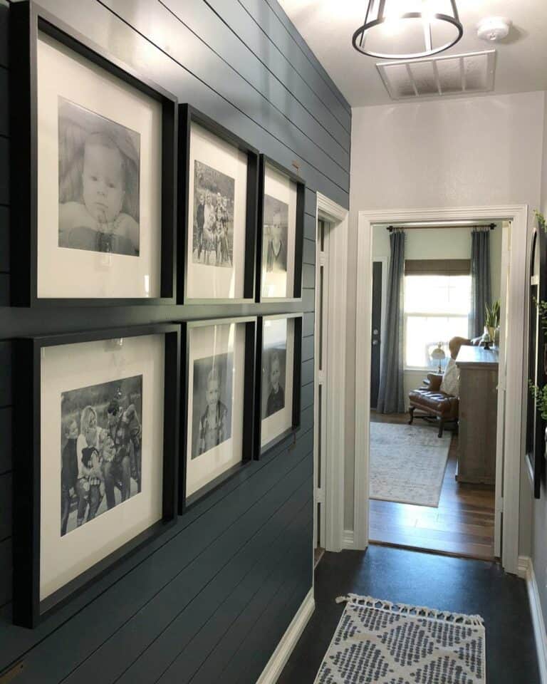 Bold Colors Showcased in Shiplap Hallway