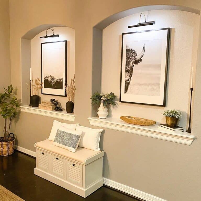 Arched Niches With Black Frame Photo Art
