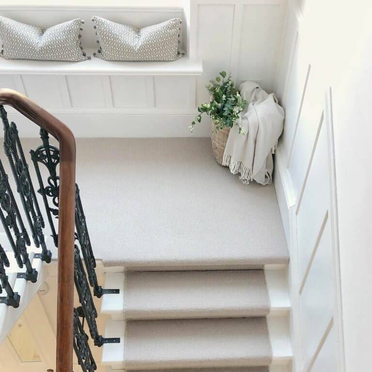 Built-in Stairwell Window Bench Ideas