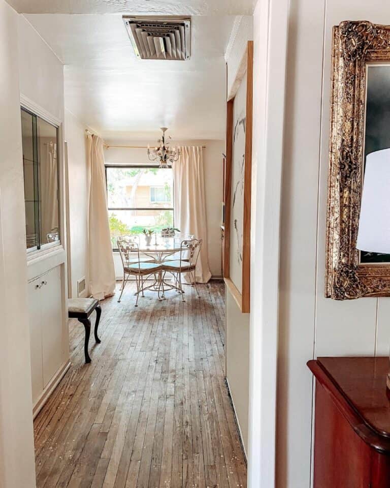 Wood Flooring Leads To Rustic Breakfast Nook