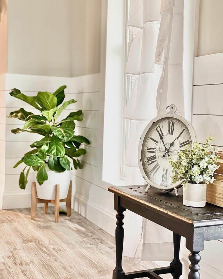 Shiplap Wainscoting and Vintage Furniture