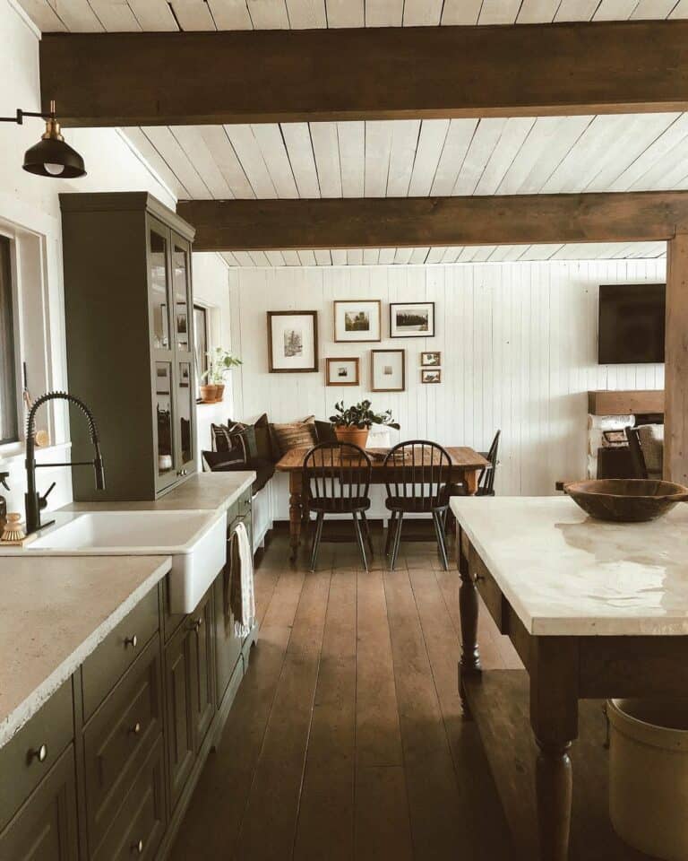 Darkened Room Showcases Rustic Aesthetic