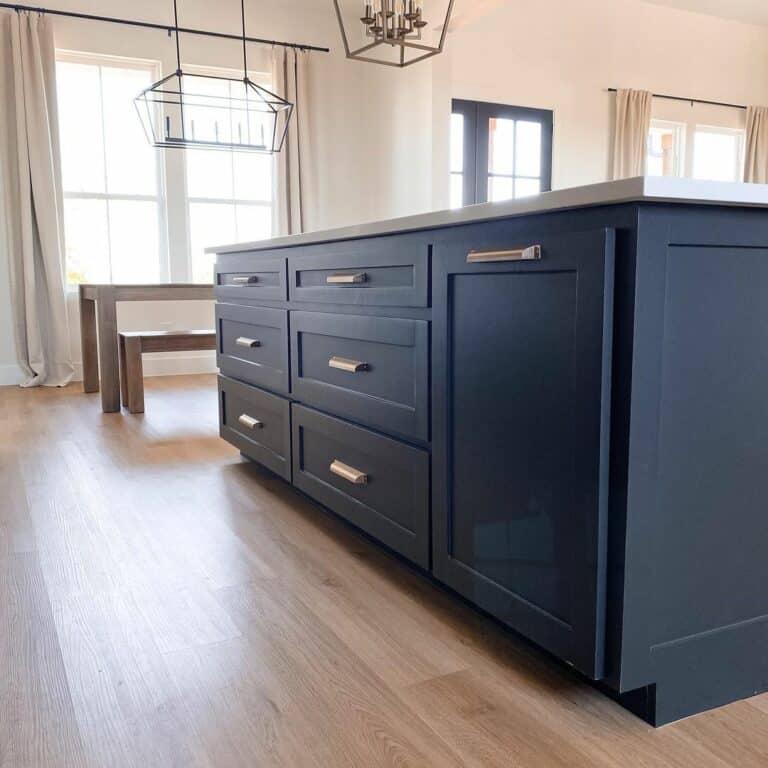 Striking Island Among Minimalist Décor