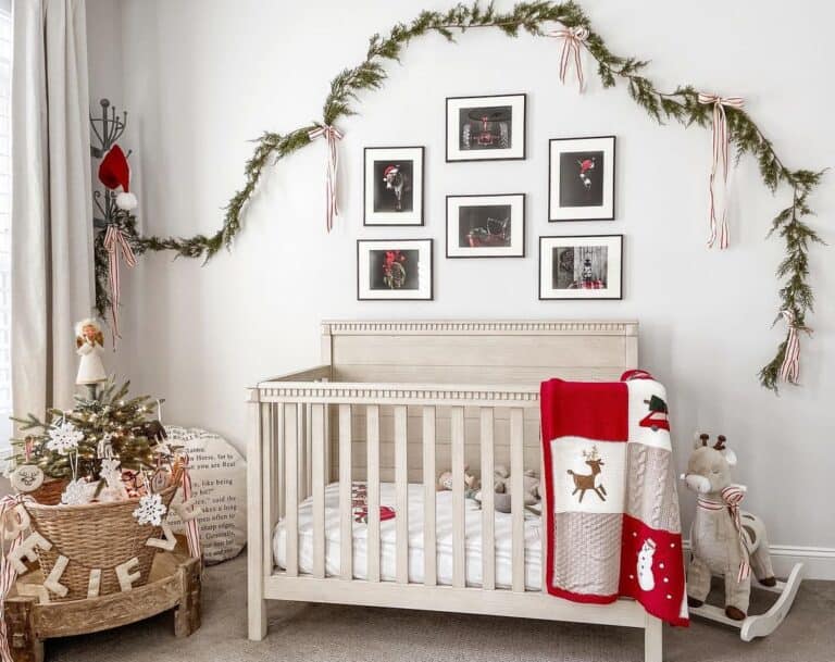 Black Frame Gallery Wall in Boy Nursery