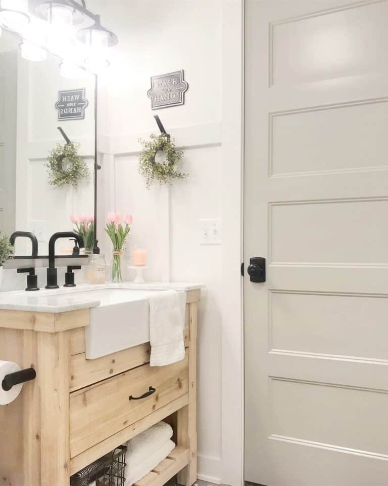 Natural Wood Sink Vanity Inspiration