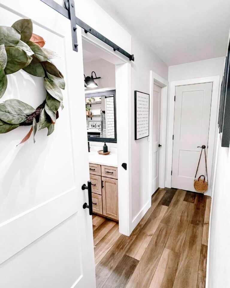 Woods and Whites for Laundry Room