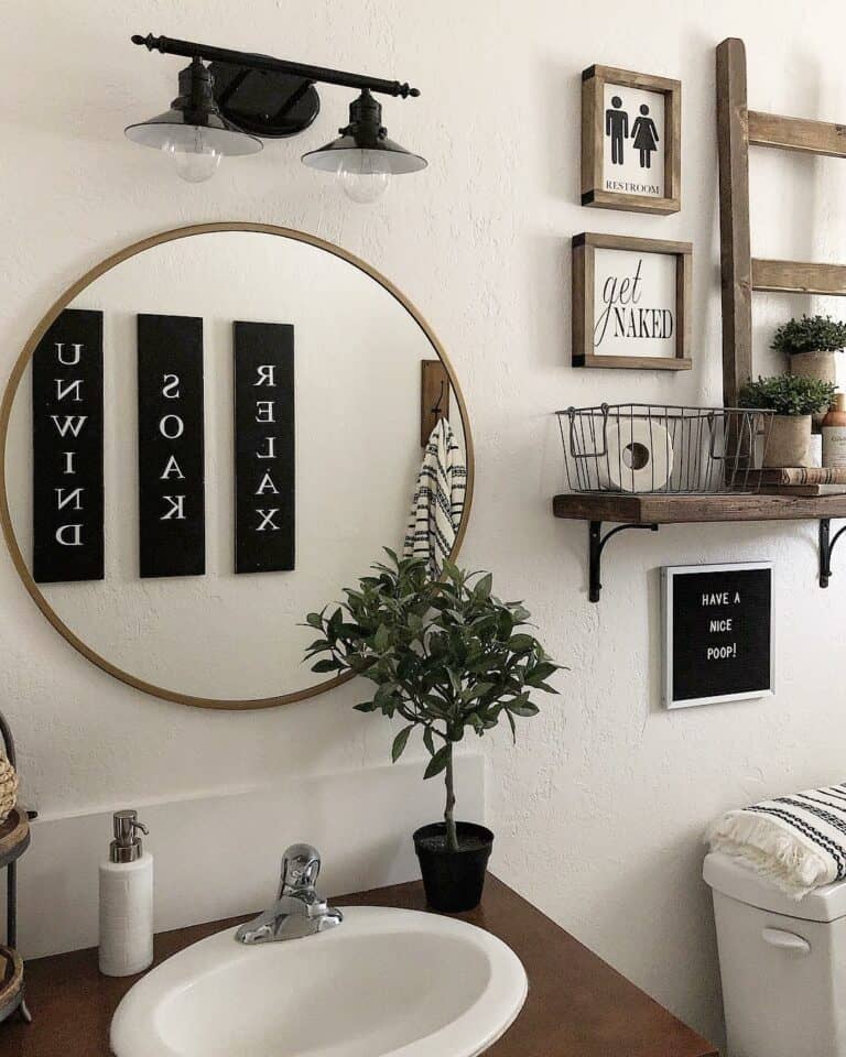 Charming Bathroom with Modern Farmhouse Vibe