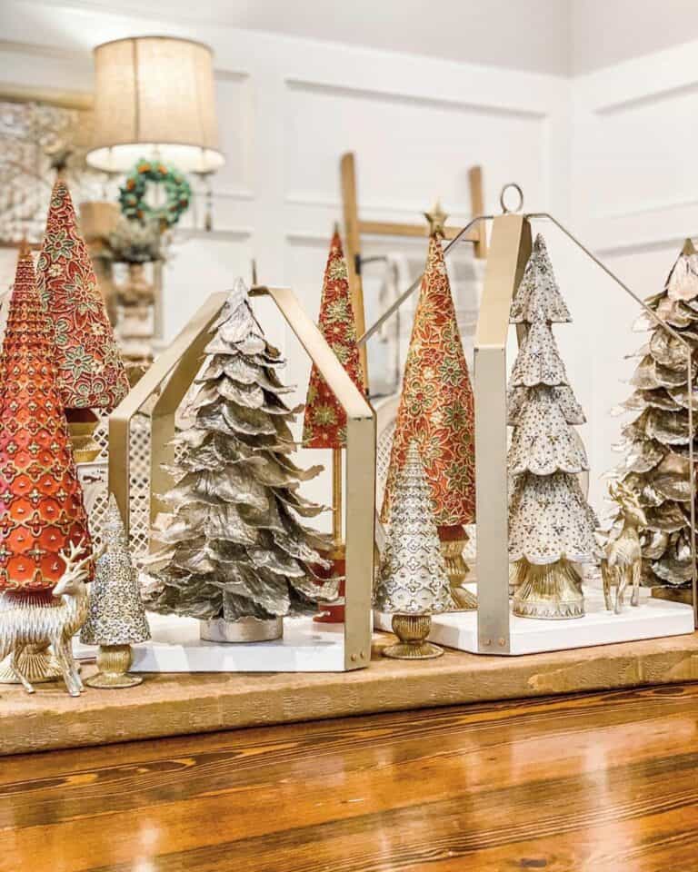 Red and Silver Christmas Tree Decorations