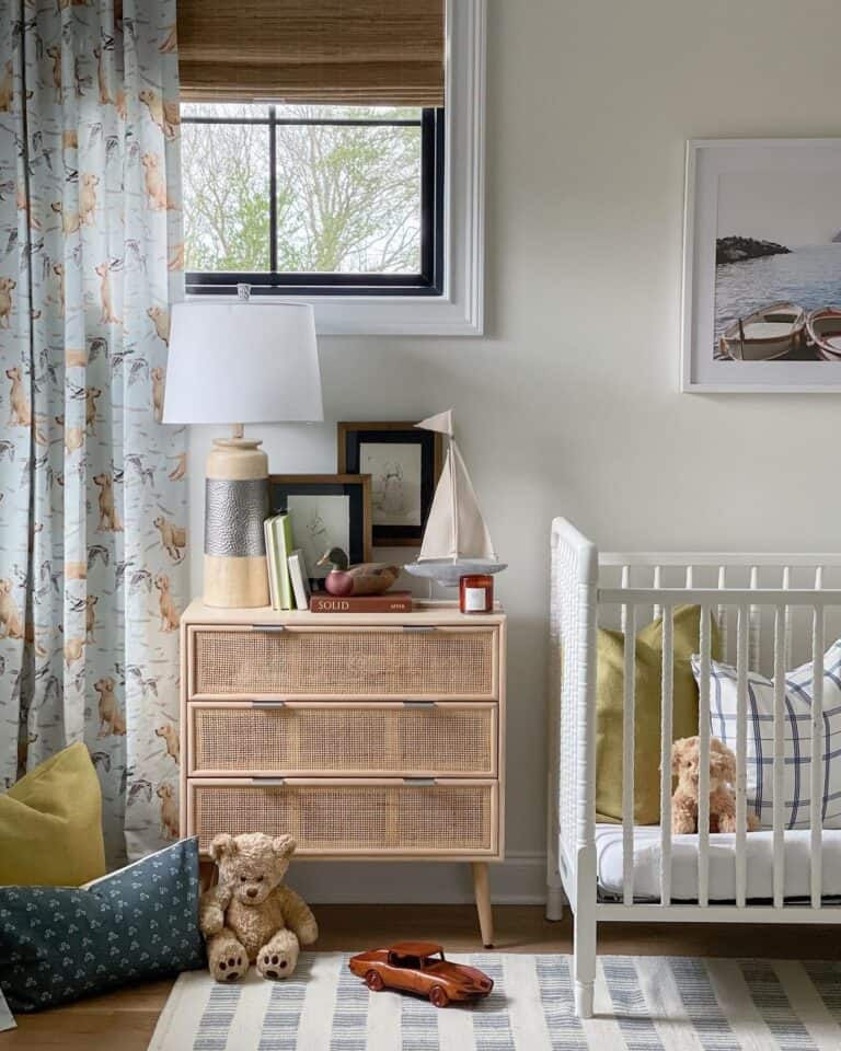 Nursery with Mid-Century Modern Nursery Storage Furniture