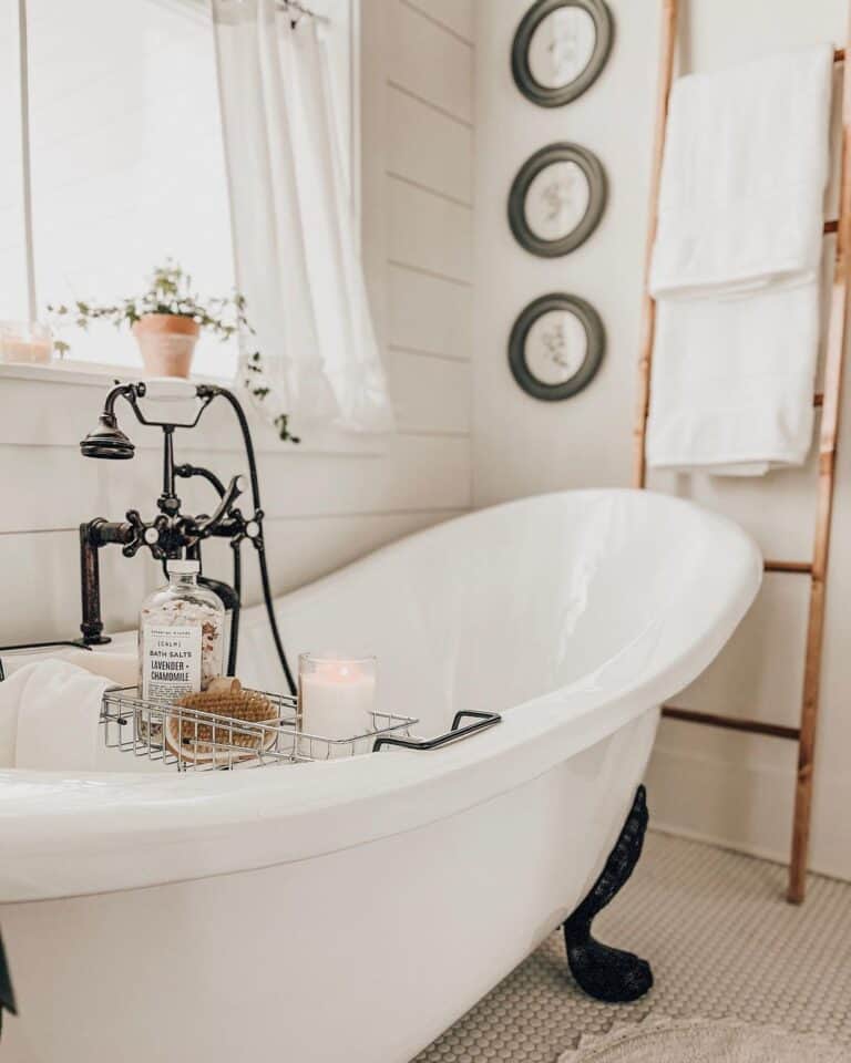 Black Claw Foot White Bathtub