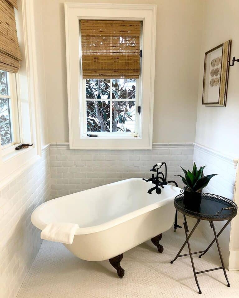 Floor-Mounted Bathtub Faucet with Hand Shower