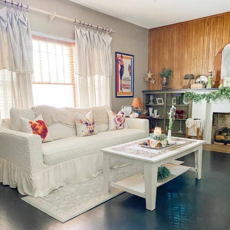 Cute Living Room With Bright Accents
