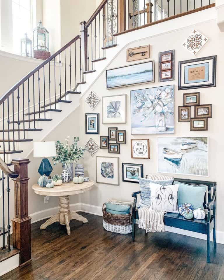 Coastal Inspired Entryway Décor
