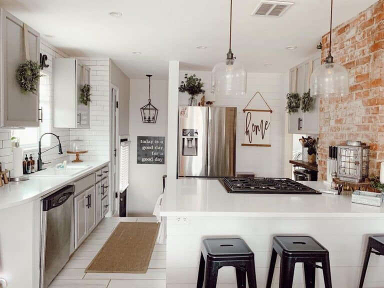 Brick Wall and Small Kitchen Wreaths