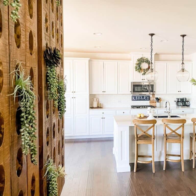 Hollowed Wood Wall Farmhouse Kitchen Wall Décor