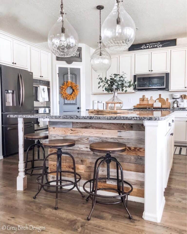 Modern Farmhouse Signs Over Pantry and Cabinets