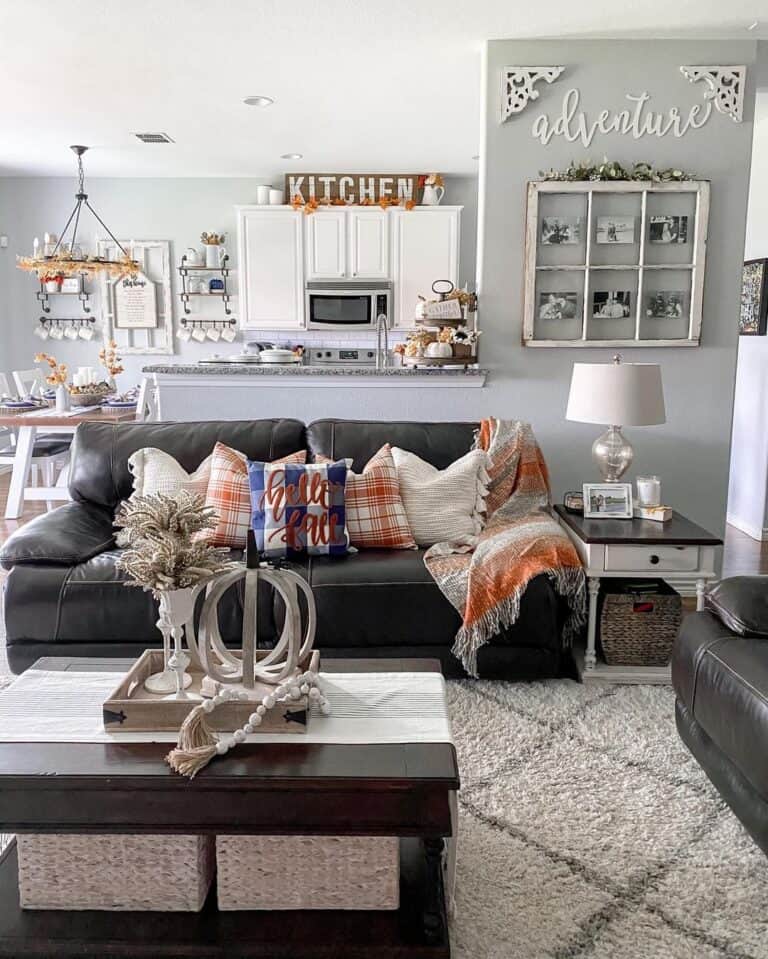 Partially Open Kitchen Farmhouse Wall Ideas