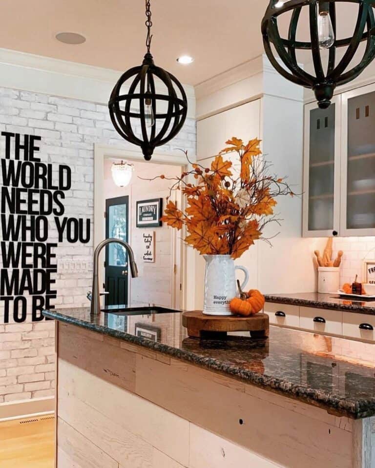 Farmhouse Wall Ideas with Black Lettering