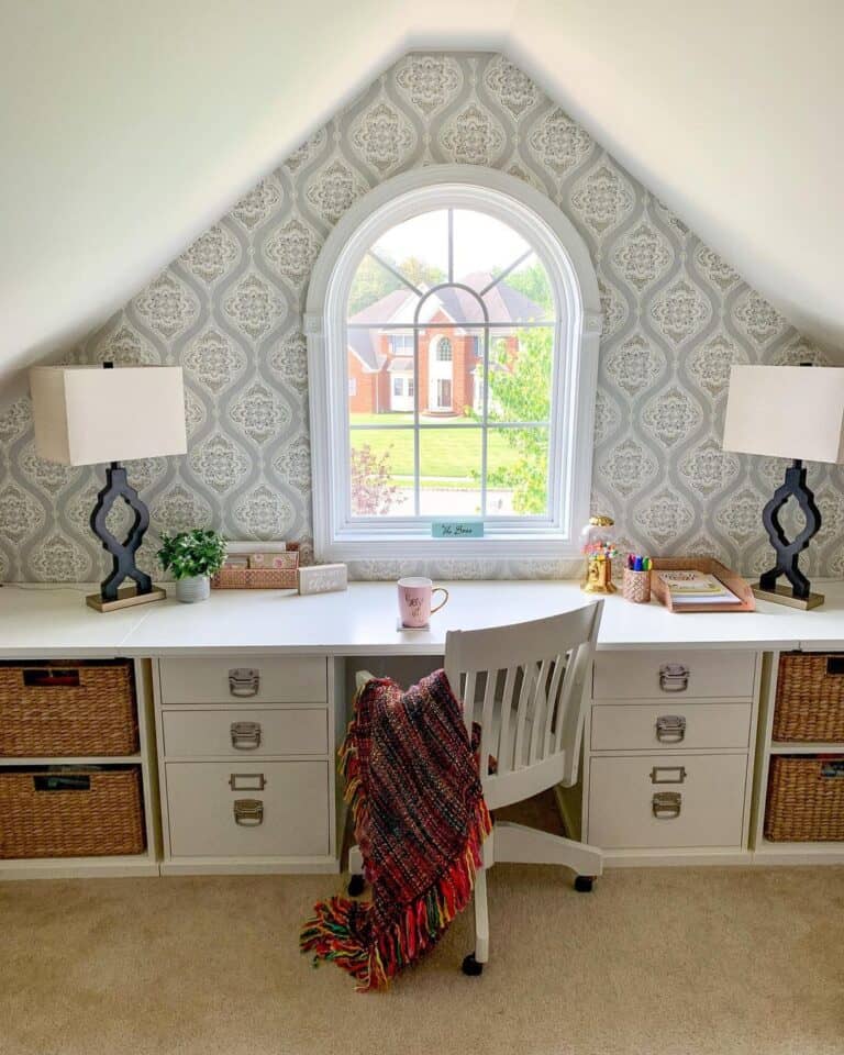 Farmhouse Attic Alcove Office
