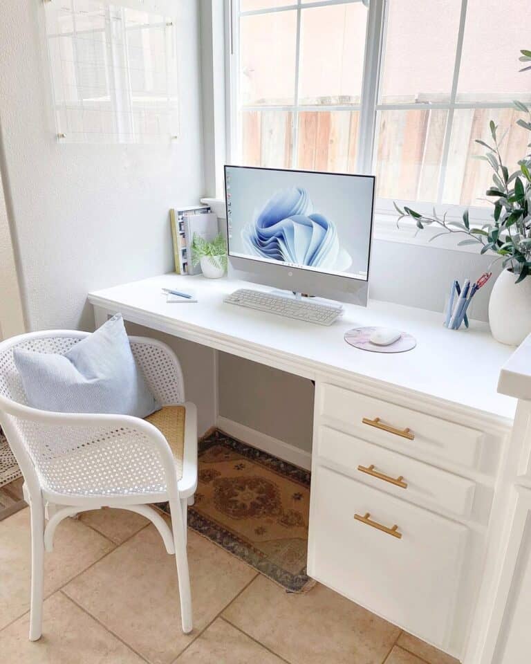 Well-Lit Farmhouse Writing Desk