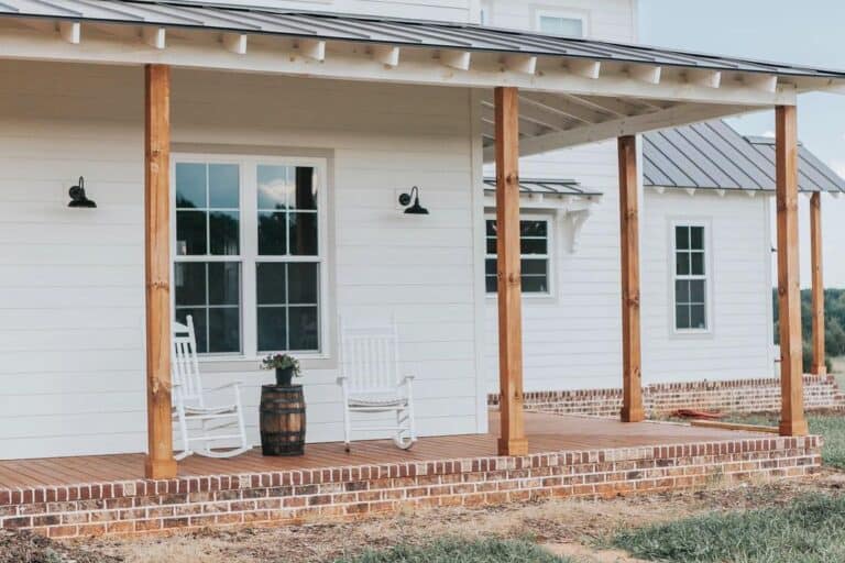 Wrap Around Porch with Wood Columns