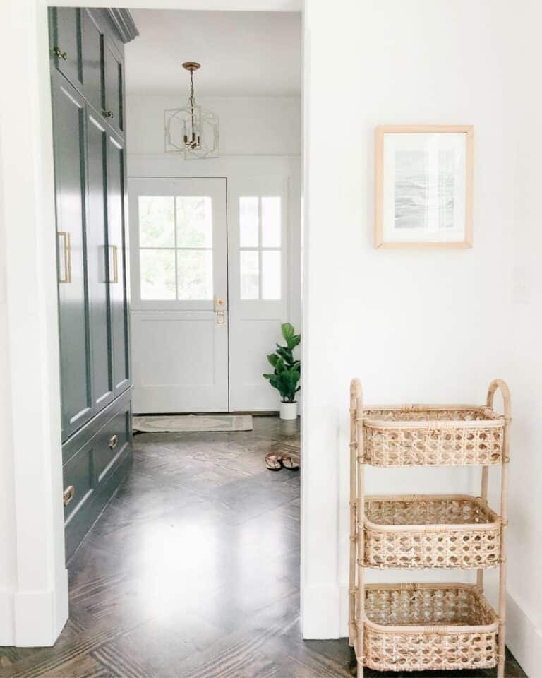 Green Mudroom Lockers with Doors