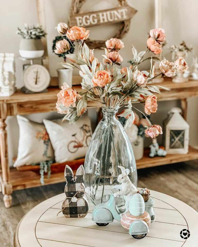 Easter Wall Décor Above Console Table