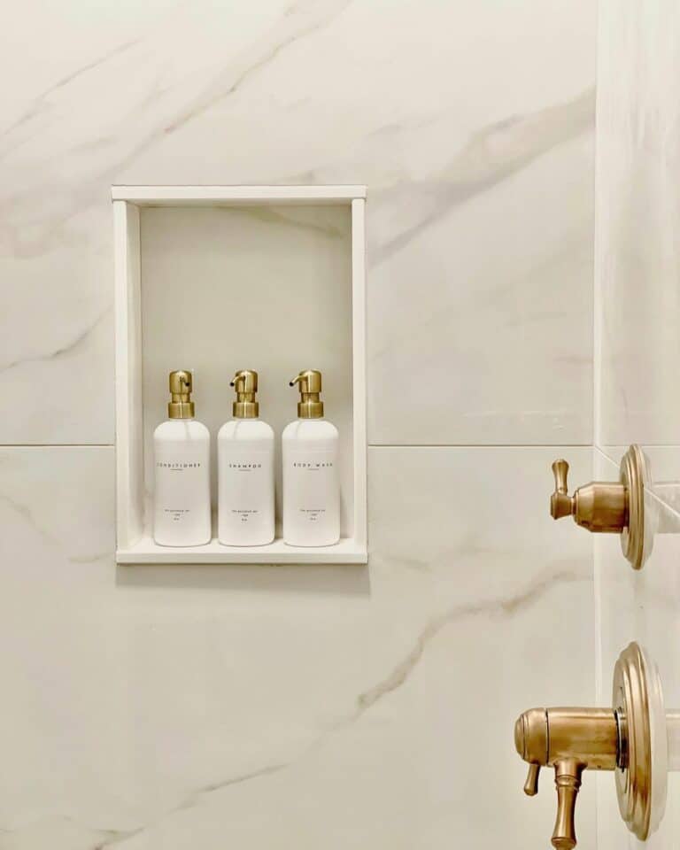 Neutral Shower Niche Idea