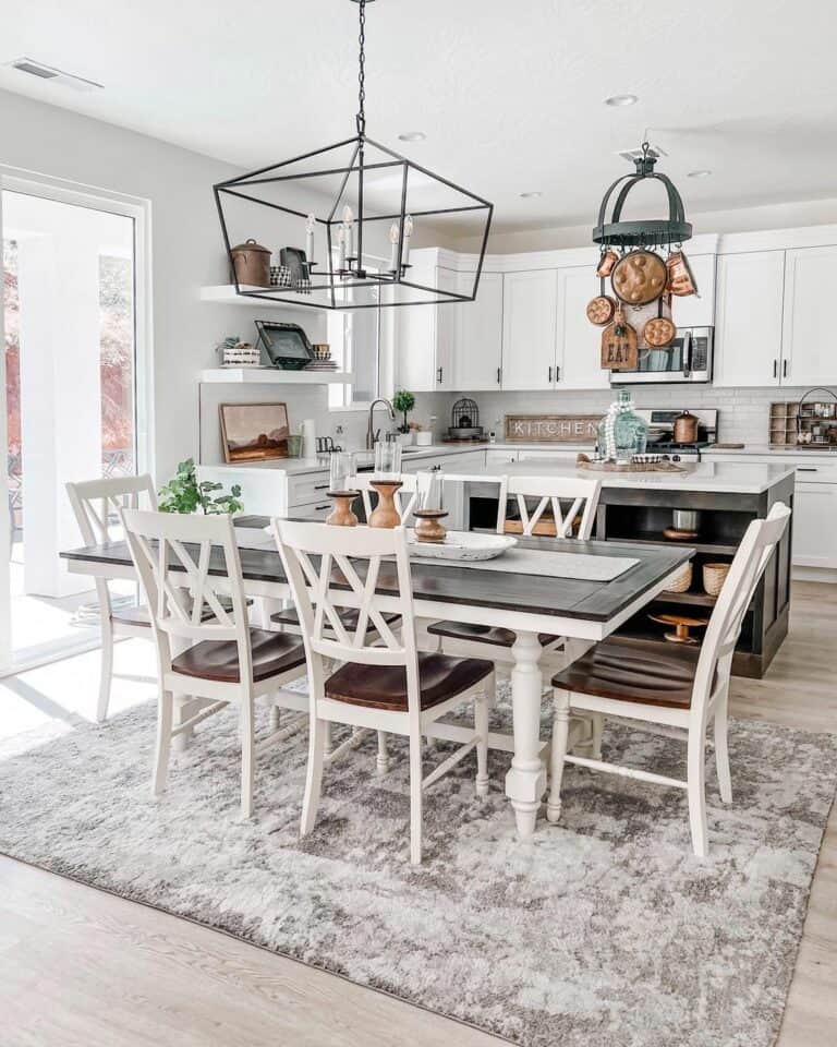 Copper Kitchen Accessories in Chic Open Kitchen