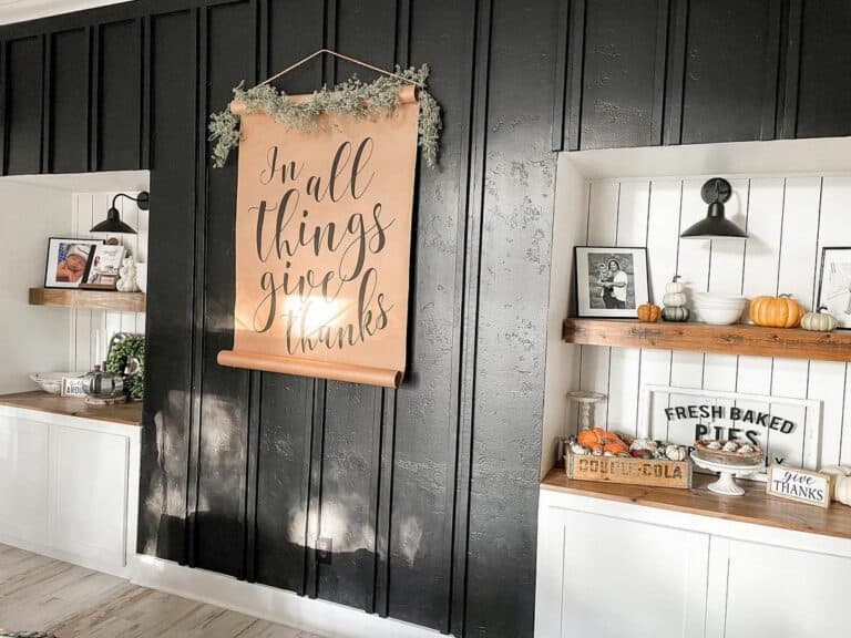Black Board and Batten Wall Décor