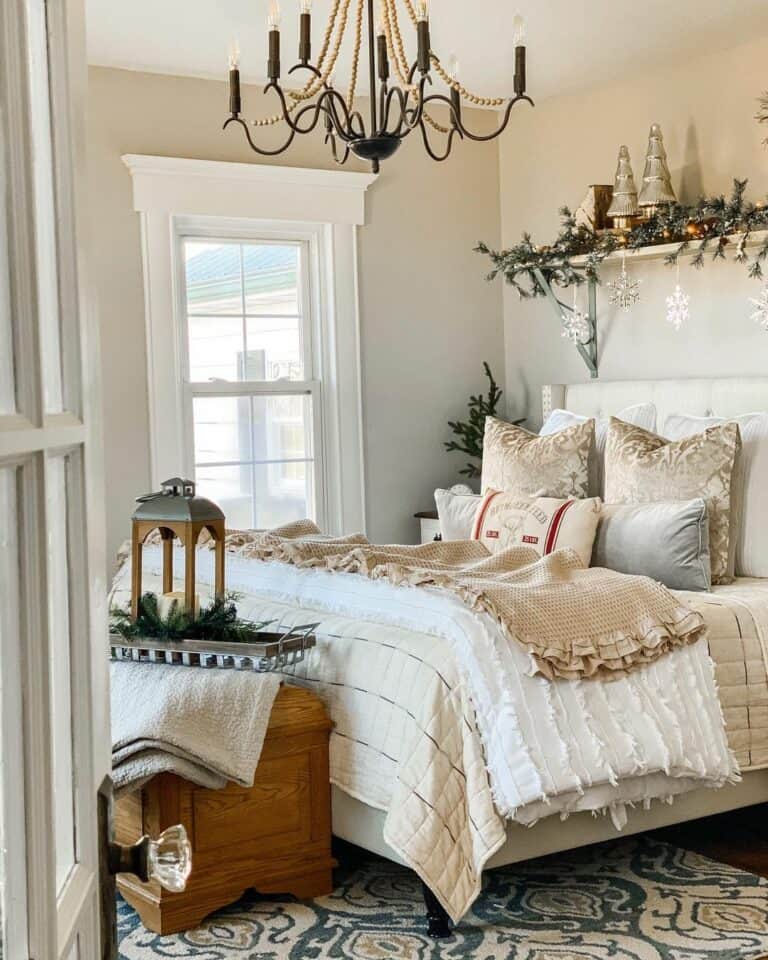 Elegant Bedroom with Wooden Chest