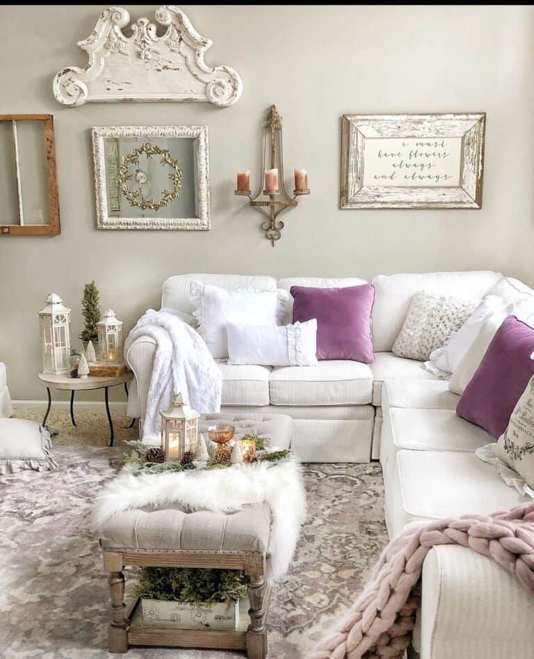Faux Fur Ottoman Decor
