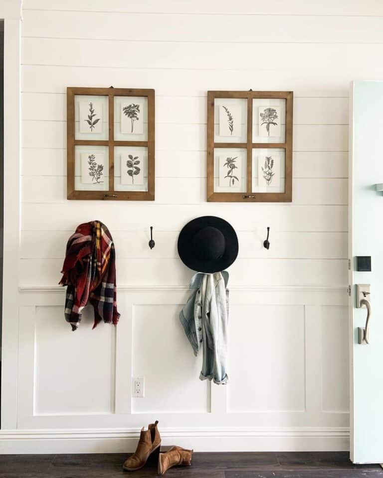 Board and Batten Wainscoting with White Shiplap