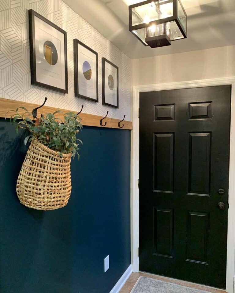 Wallpaper Creates Modern Entryway Wall Décor
