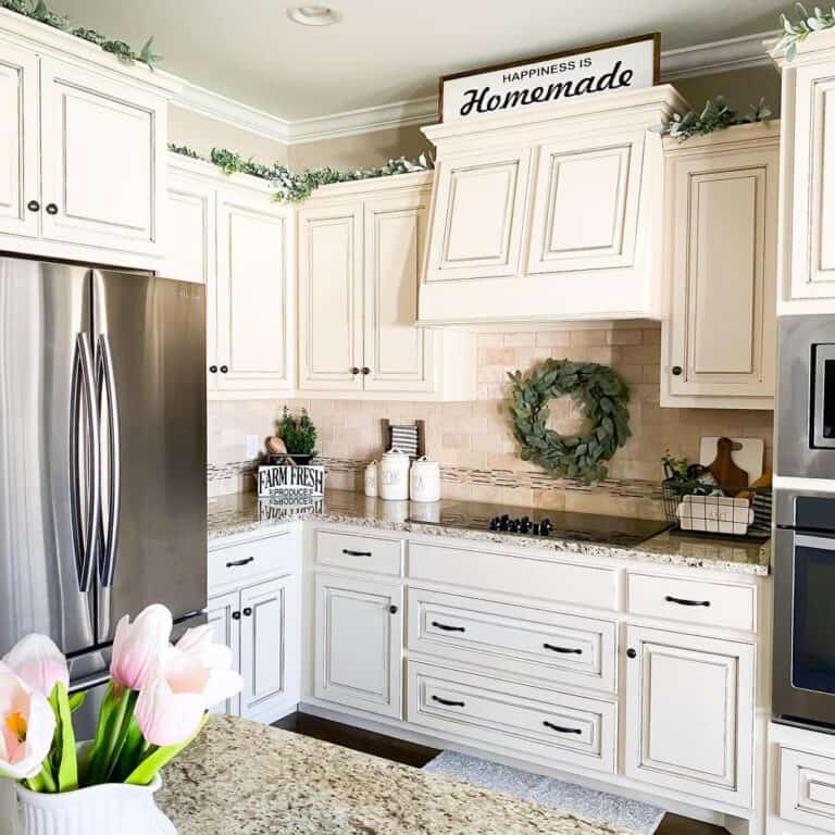 Farmhouse Signs for the Kitchen and White Tulips