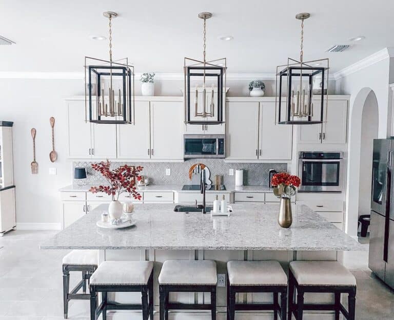 Lantern Pendant Lights For a Kitchen Island