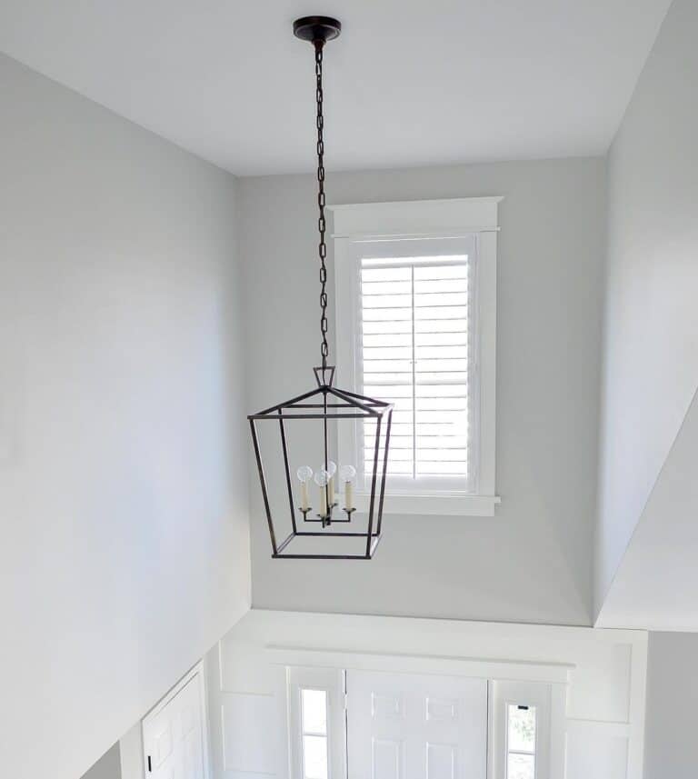 Black Metal Lantern Pendant Foyer Lighting