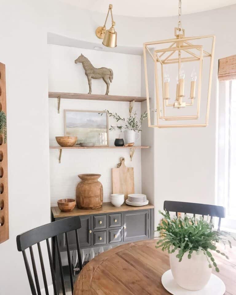 Two-toned Wood and Gray Sideboard Buffet
