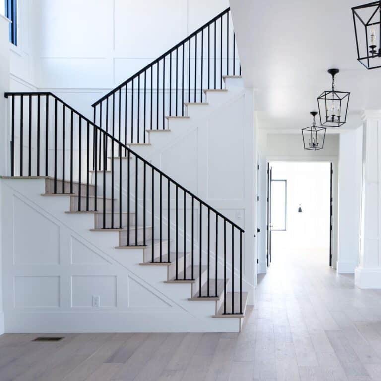 Modern Black Iron Stair Spindles