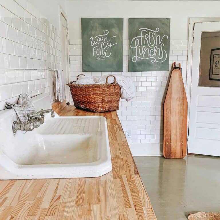 Light Wood Butcher Block Countertop