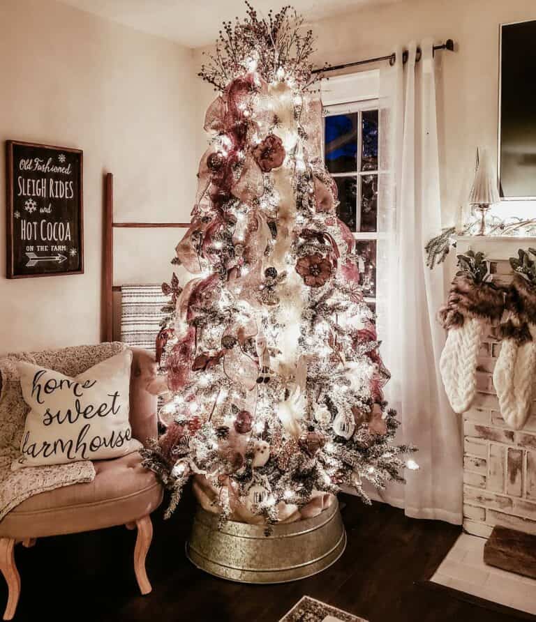 Galvanized Tree Collar for Christmas Tree