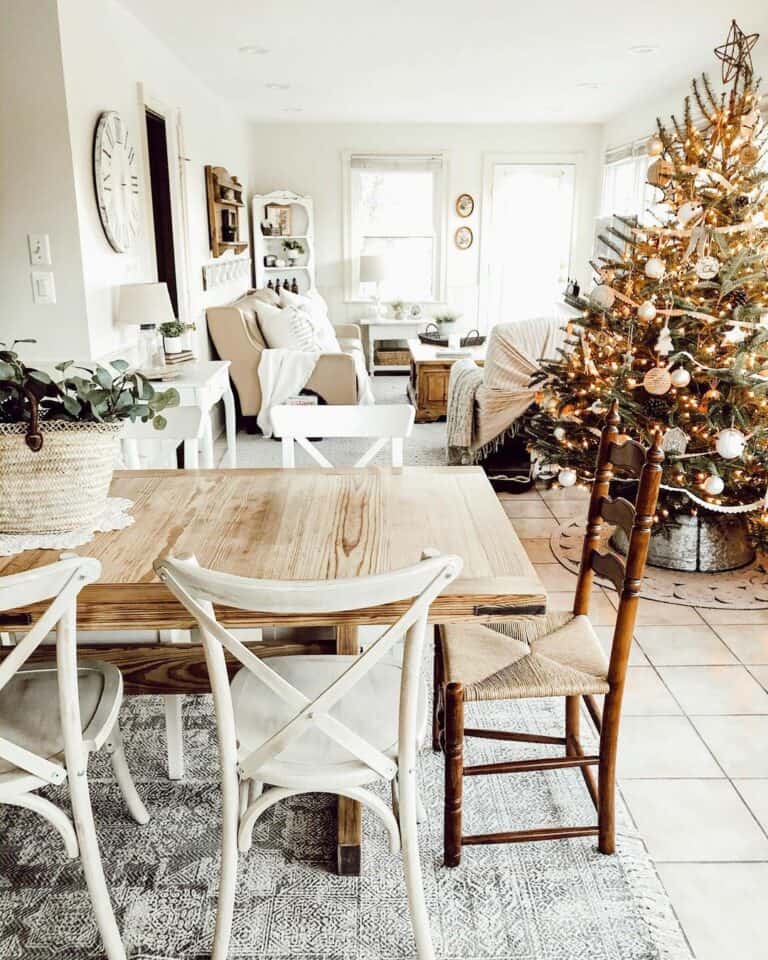 Silver Galvanized Christmas Tree Skirt