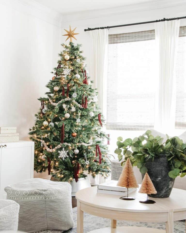 Silver Metal Tree Collar for Christmas Tree