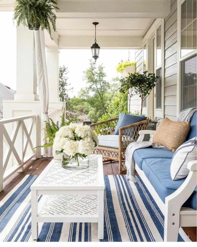 Modern X-style Farmhouse Porch Railing