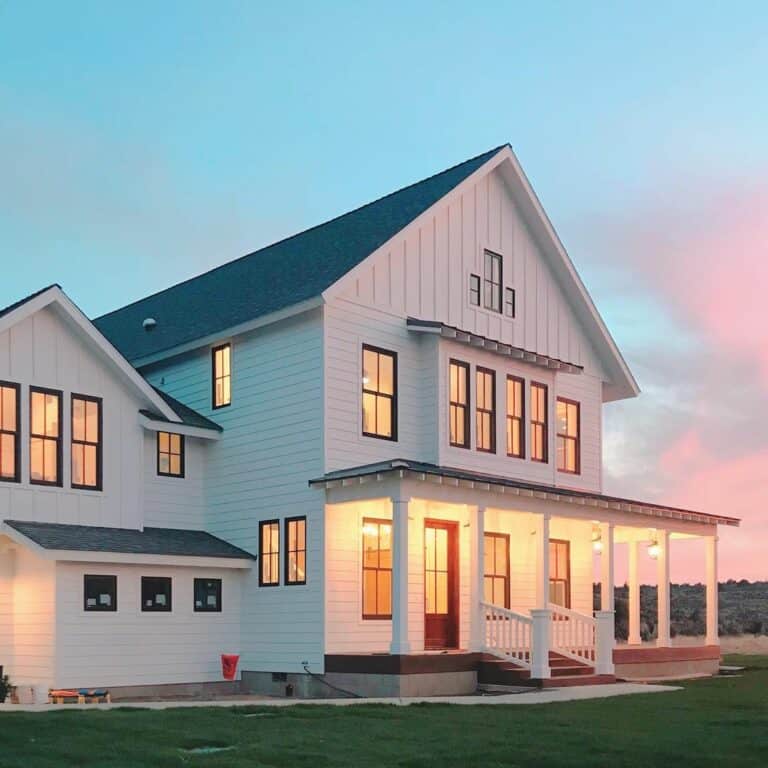 Porch Roof with Pendant Lighting