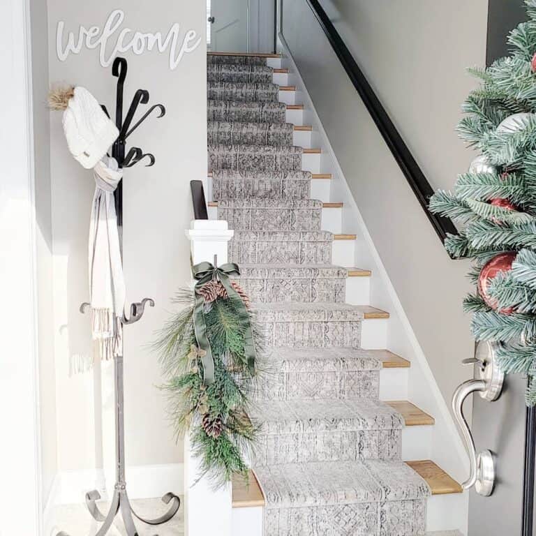 Stairway with White Stair Skirting Board