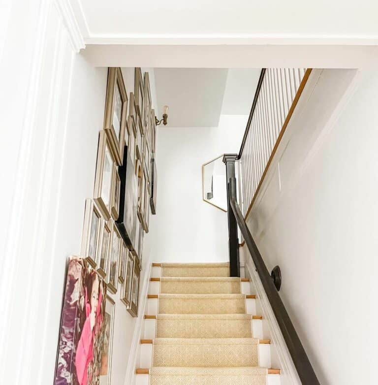 Gallery Wall Leading Up Staircase