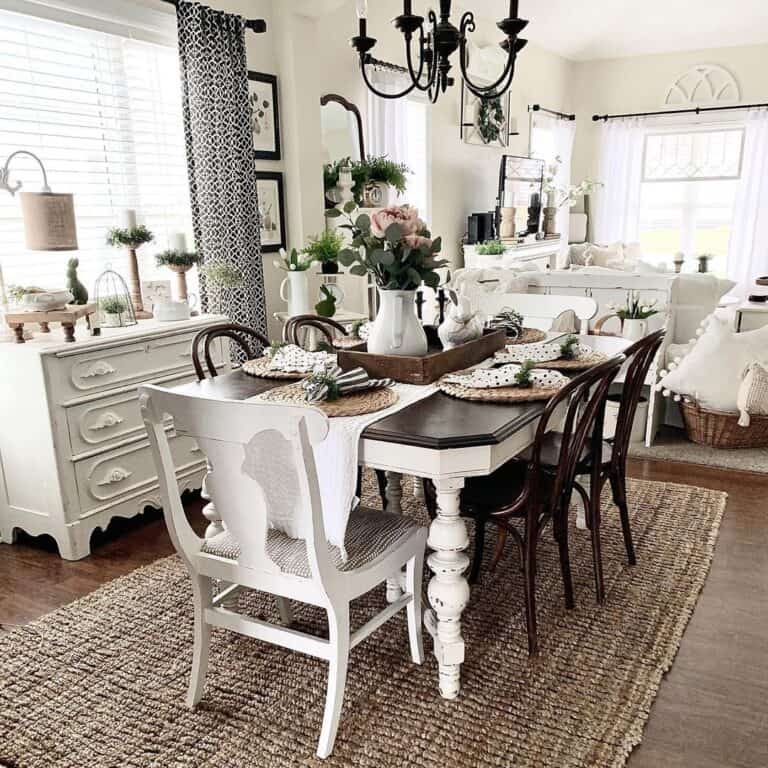 Rustic Dining Room in Modern Cottage