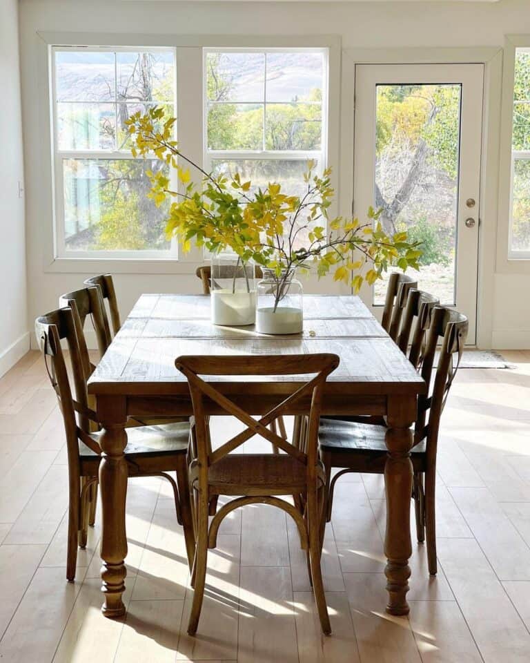 Light Wood Floor Dining Room