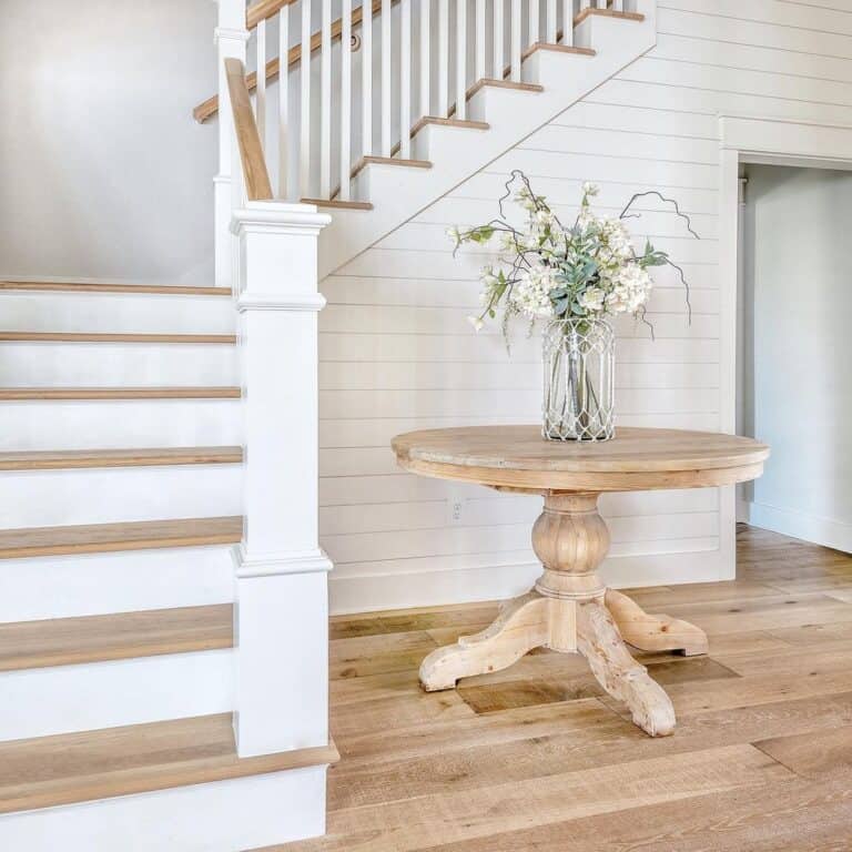 Entryway with Light Hardwood Floors